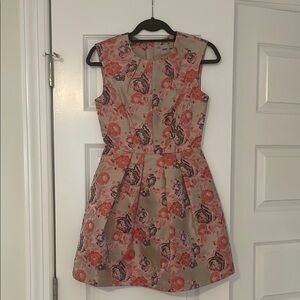 ASOS Jacquard Floral Sleeveless Dress - Pink and Cream